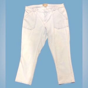 Democracy Y2K icy blue hi rise straight leg jeans w triangle frt pockets SZ 18